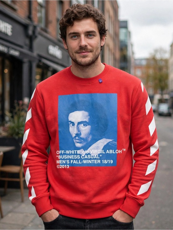 Off-White Other - OFF-WHITE Authentic Bernini Long Sleeve Tee, Red, Size XS, EUC